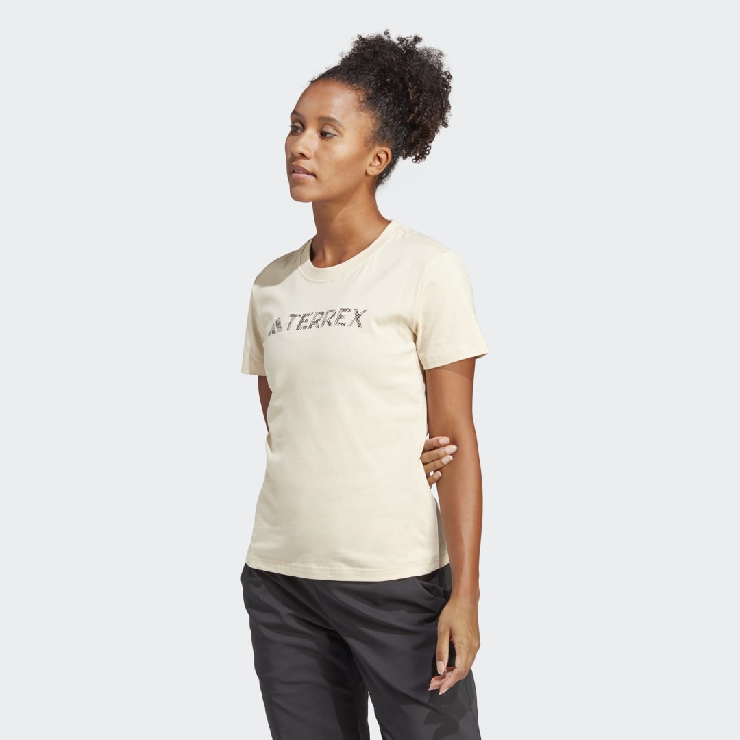 Tričko adidas Performance Terrex Classic Logo T-shirt Béžová | HZ1393, 0