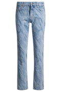 Slim-Fit Laser-Patterned Jeans