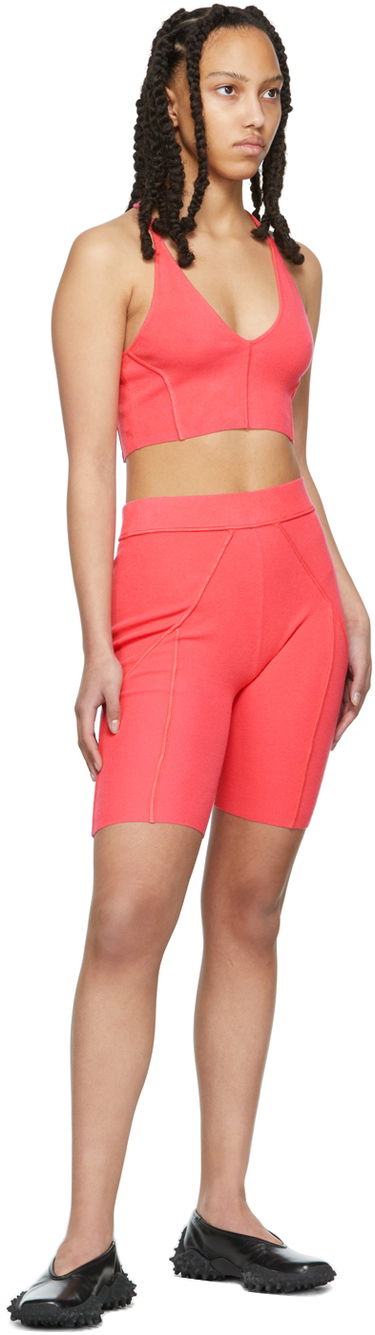 Šortky Helmut Lang Ribbed Bike Shorts Ružová | M02HW714, 3