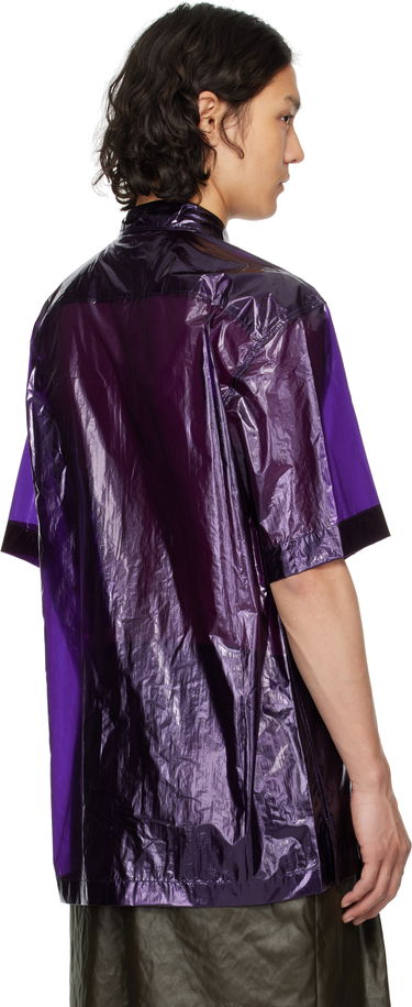 Košeľa Dries Van Noten Dries Van Noten Sheer Short Sleeve Shirt Fialová | 251-020762-1258, 2