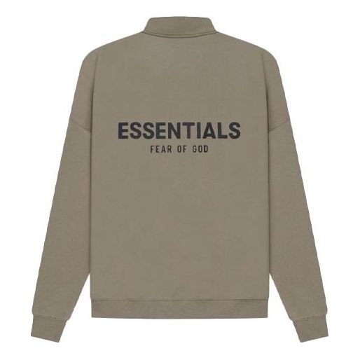 Mikina Fear of God Essentials Mockneck Half Zip Sweatshirt Zelené | FOG-SS21-592, 0
