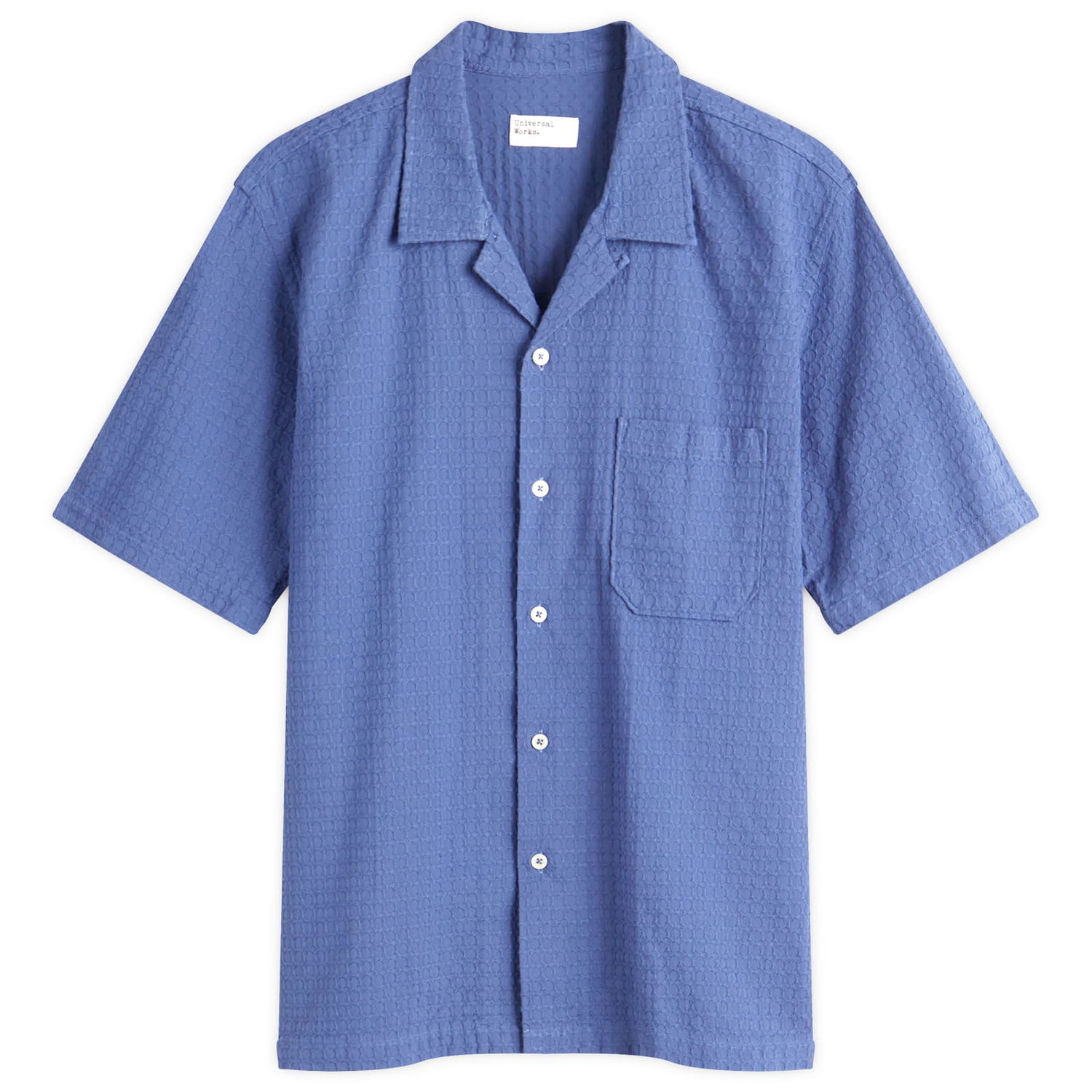 Košeľa Universal Works Universal Works Delos Road Shirt, Large Modrá | 32676-BLU, 0