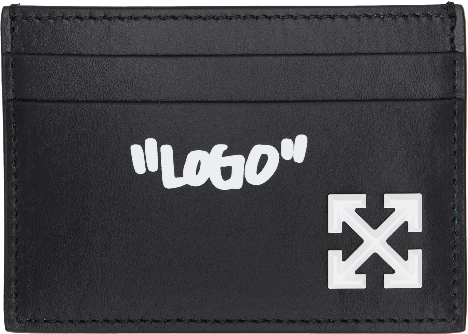 Peňaženka Off-White Off-White Jitney Quote Leather Card Holder Čierna | OMND09FC99LEA0011001, 0