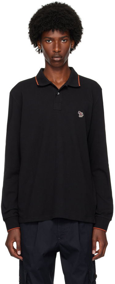 Polo tričko Paul Smith PS Paul Smith Long Sleeve Zebra Polo Čierna | M2R-142MZ-N21580-79, 0