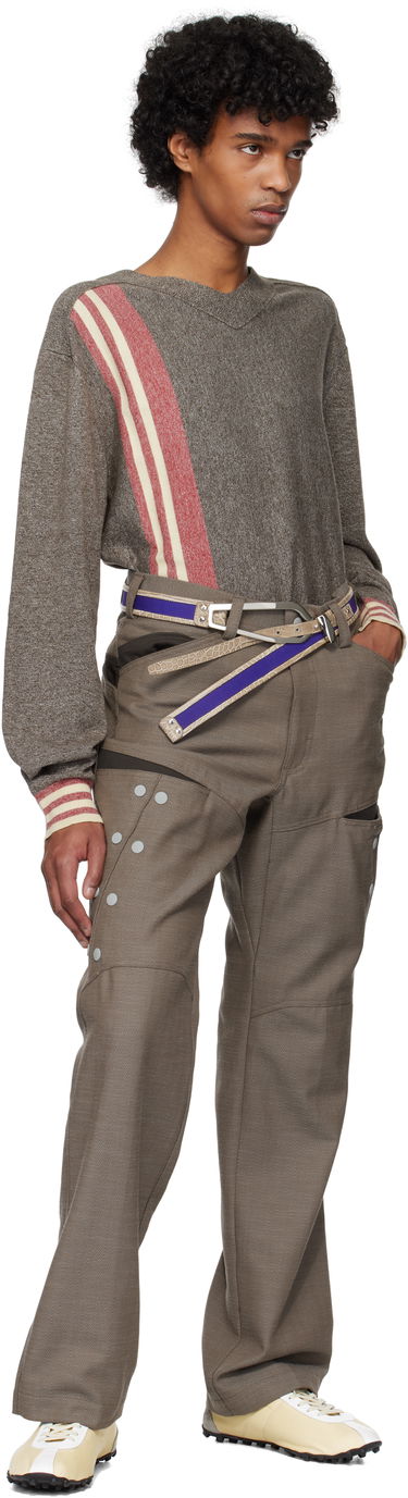Nohavice KIKO KOSTADINOV Kiko Kostadinov Inex Snap Trousers Hnedá | KKSS25T09-34, 4