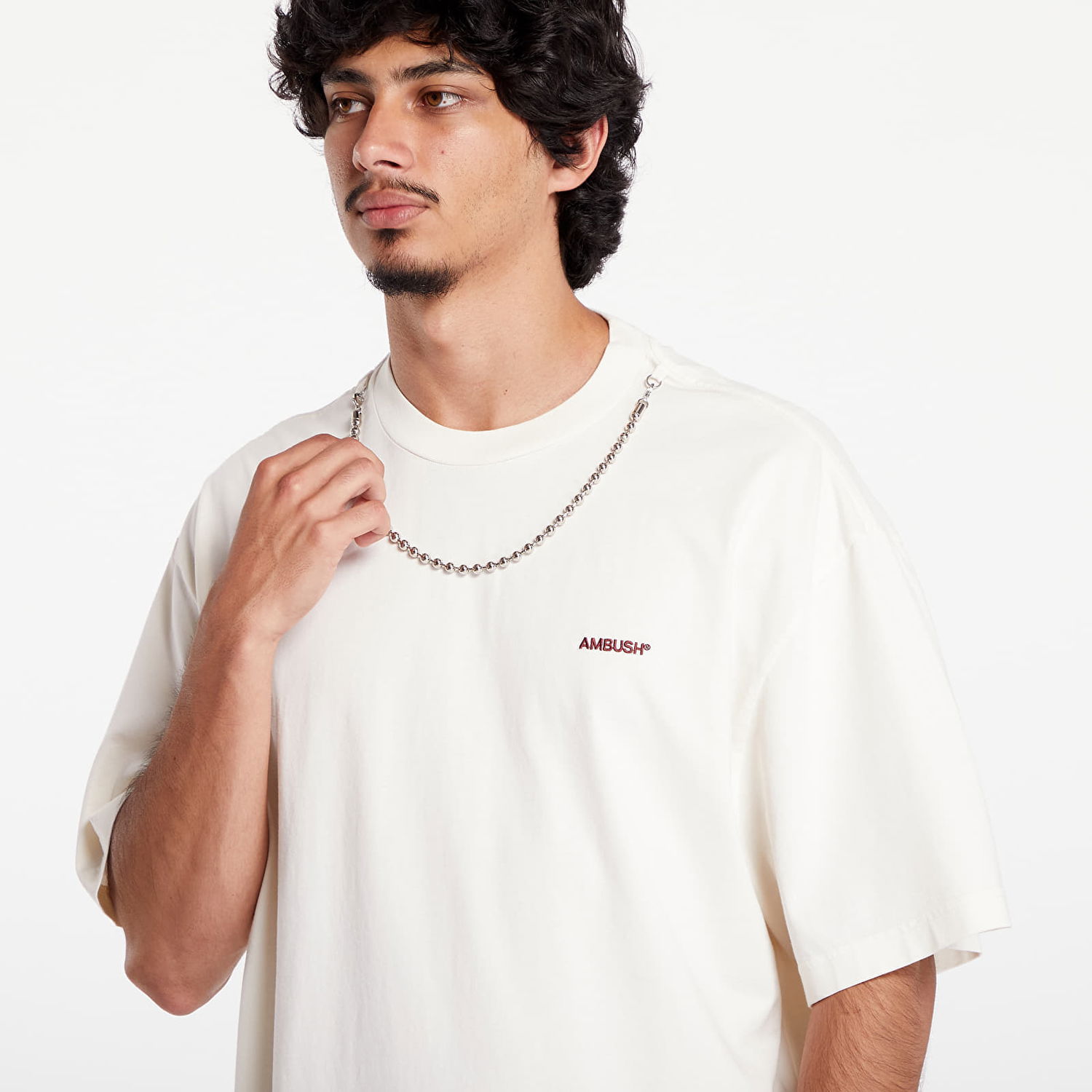 Tričko Ambush Ballchain T-Shirt Tofu/ Tap Shoe Béžová | BMAA001F24JER0013110, 1