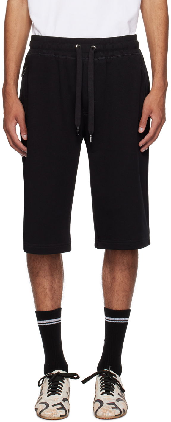 Šortky Dolce & Gabbana Black Plaque Shorts Čierna | GVB7HTG7F2G, 0