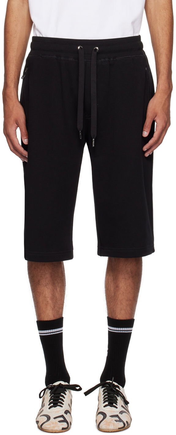 Šortky Dolce & Gabbana Black Plaque Shorts Čierna | GVB7HTG7F2G