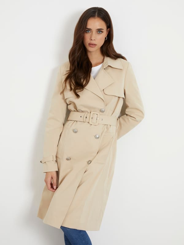 Trenčkot GUESS Classic Trench Béžová | W4RL00WF5Z2, 0