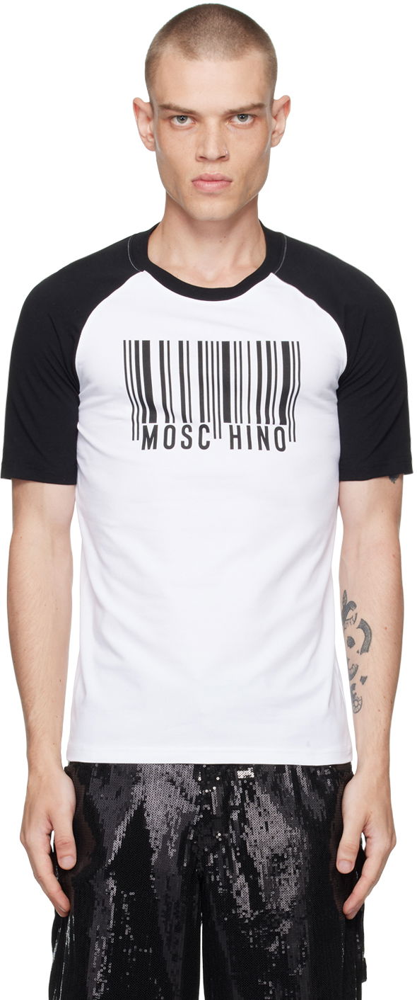 Tričko Moschino Black & White Barcode T-Shirt Biela | 242ZZJ070852392001, 0