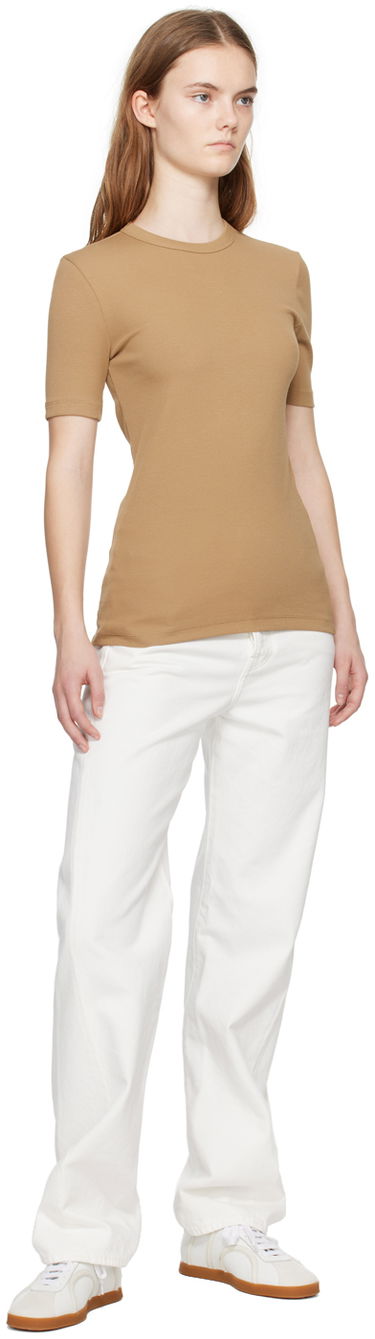 Tričko TOTEME TOTEME Women's Classic T-Shirt Béžová | 241-WRT1459-FB0094, 3