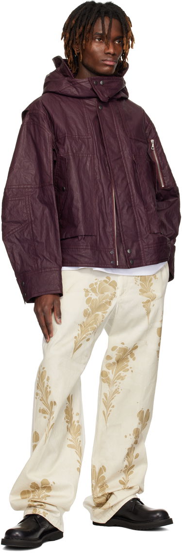 Parka Dries Van Noten Dries Van Noten Flap Pocket Hooded Jacket Vínová | 251-020516-1285, 3
