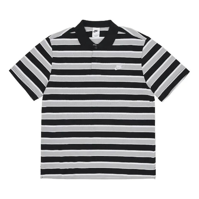 Polo tričko Nike Club Striped Polo Čierna | FN3897-010