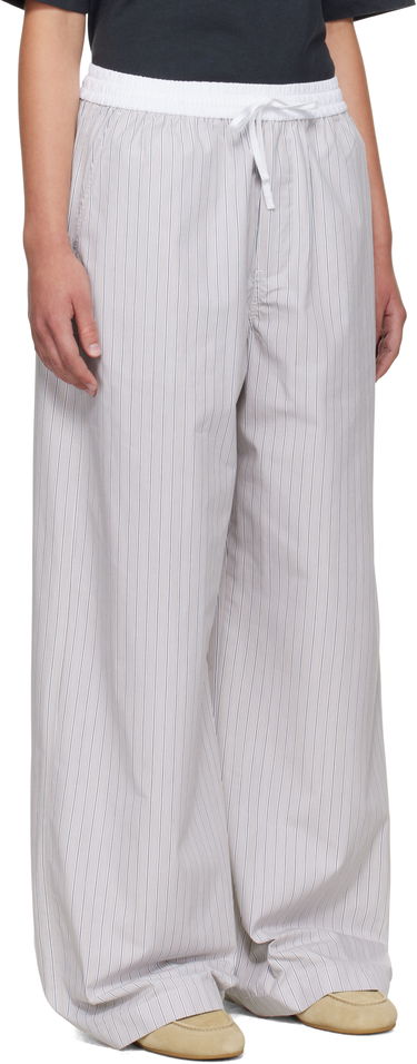 Nohavice Acne Studios Acne Studios Striped Trousers Biela | CK0128-, 4