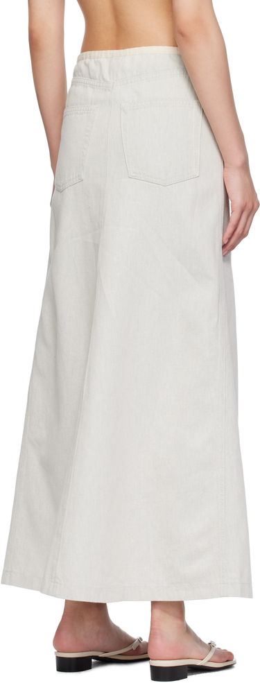Sukňa Baserange Baserange Arthur Denim Maxi Skirt Biela | SKAR-DE-SU25, 2