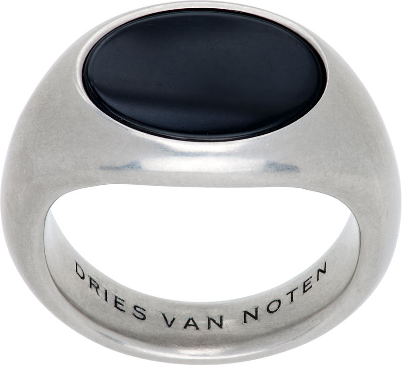 Prsteň Dries Van Noten Dries Van Noten Stone Ring Metalická | 252-028223-088