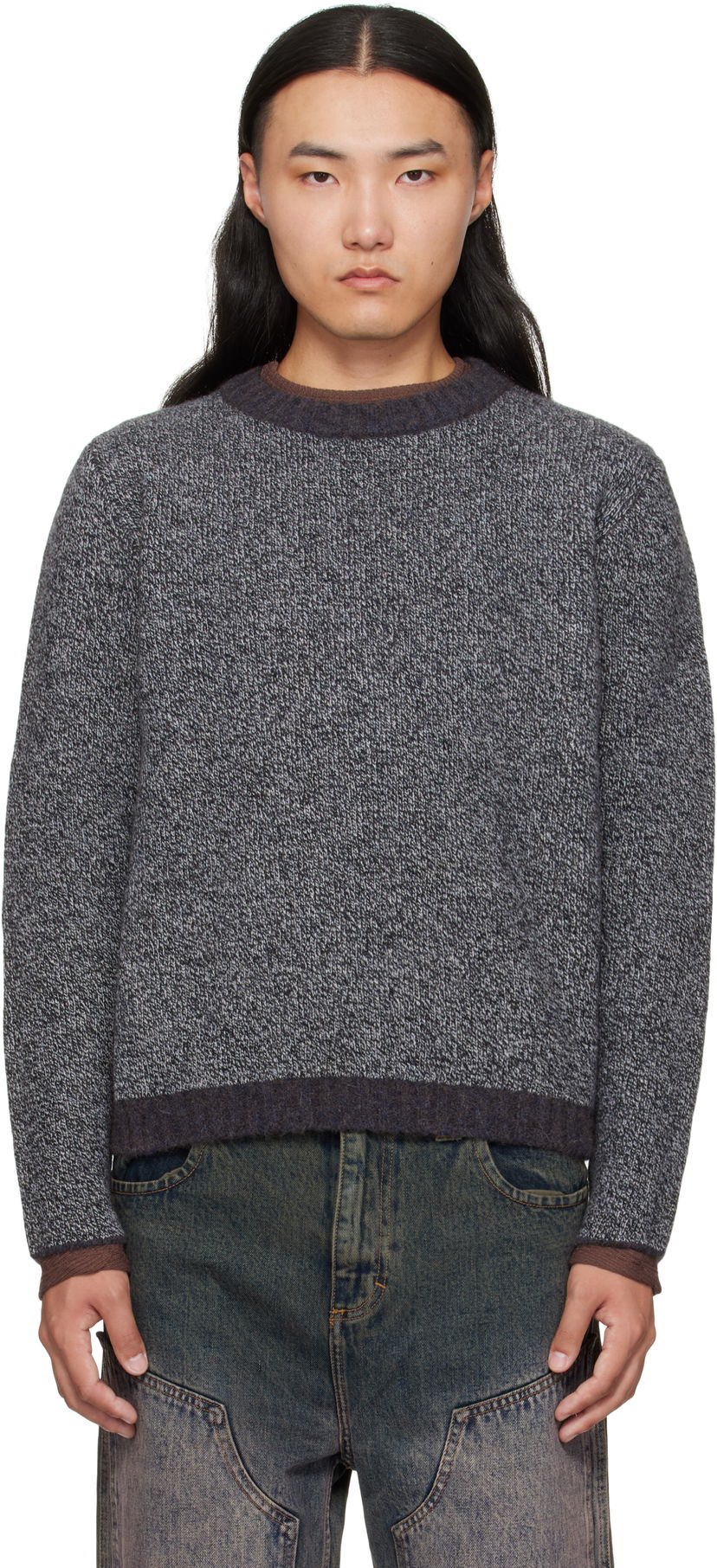 Sveter Eckhaus Latta Eckhaus Latta Yak Knit Sweater Šedá | 8258-EL-PF25-M