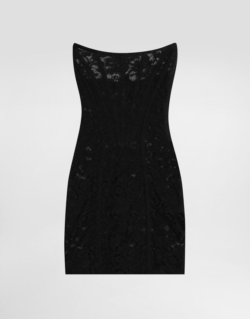 Šaty Dolce & Gabbana Dolce & Gabbana Cordonetto Lace Corset Dress Čierna | F6JMXTHLM5EN0000