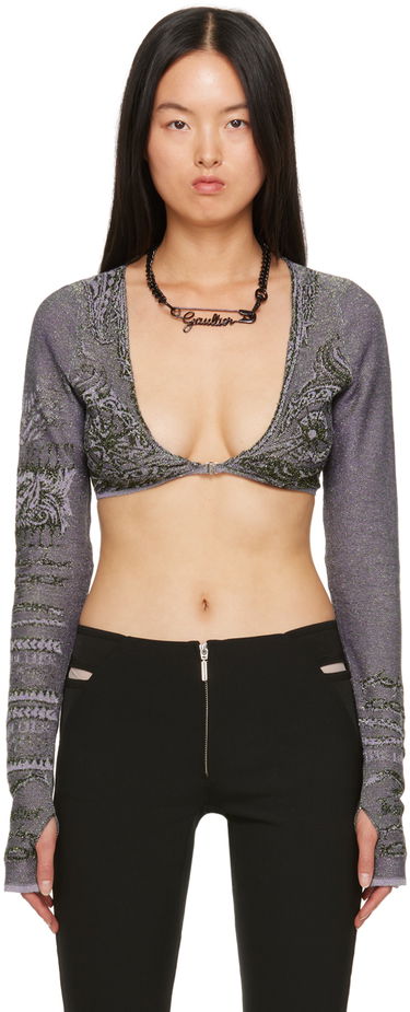 Sveter Jean Paul Gaultier Jean Paul Gaultier Soleil Long Sleeve Knit Top Fialová | 23/15-F-TO124-M061-4027, 0