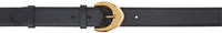Leather Belt With Gold-Tone Buckle