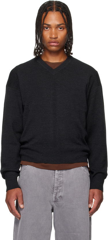 Sveter LEMAIRE LEMAIRE V-Neck Sweater Čierna | TO1430 LK087, 0