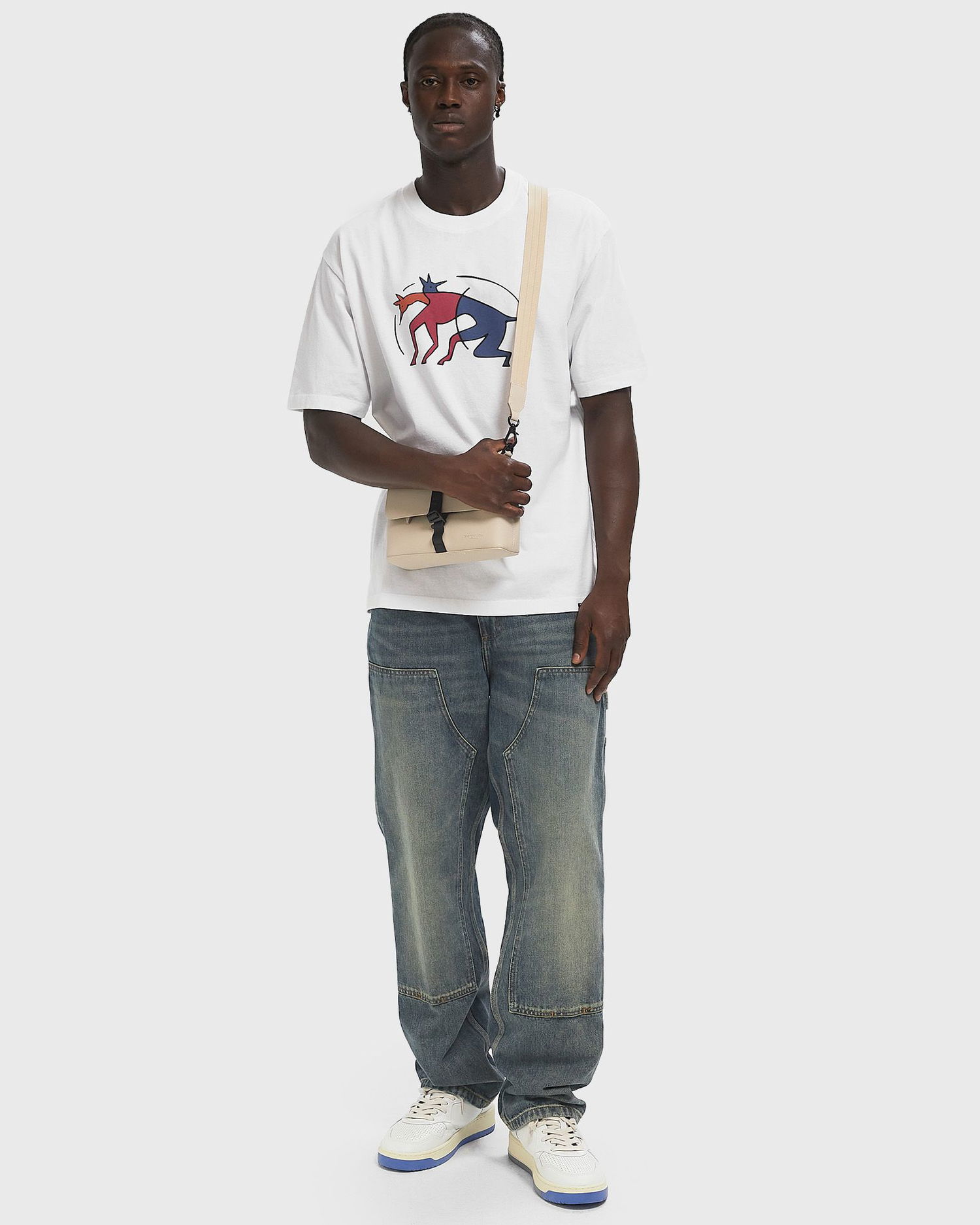 Tričko By Parra Zoomies Graphic T-Shirt Biela | 54120, 1