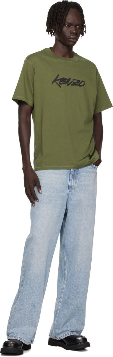 Tričko KENZO Kenzo Paris Futura 2000 Edition Cotton T-Shirt Zelené | FF65TS2524SG, 3