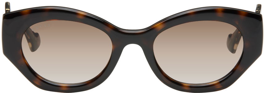 Slnečné okuliare Gucci Brown Geometric Sunglasses Hnedá | GG1553S, 0