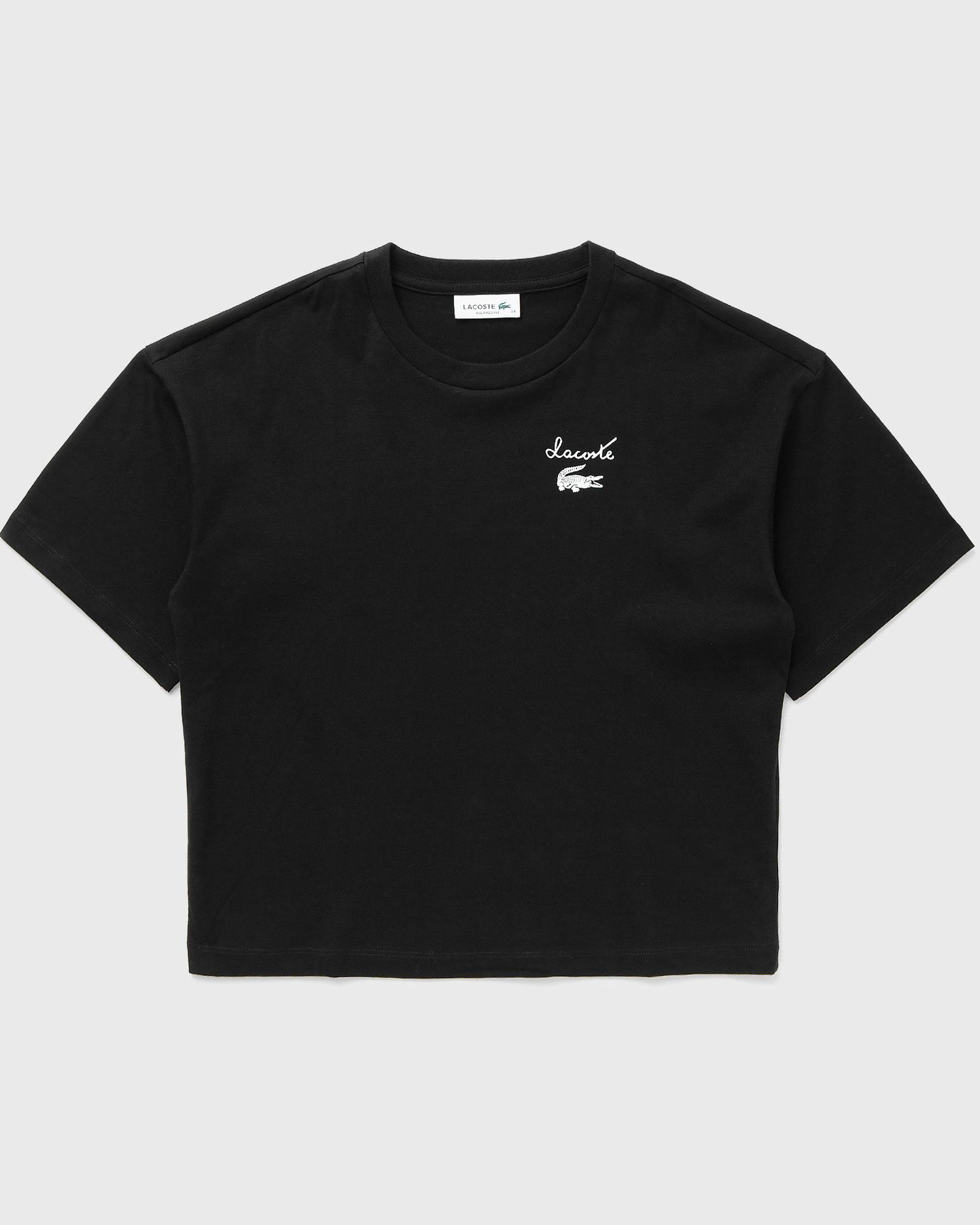 Crop Top Lacoste Cropped T-Shirt With Short Sleeves Čierna | TF2523-031, 0