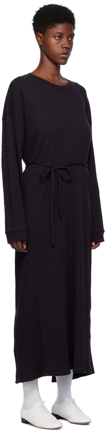 Šaty Baserange Kaftan Midi Dress Čierna | DRSH-RIB-000, 1