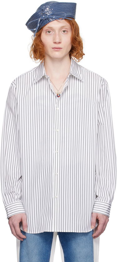 Košeľa Jean Paul Gaultier Jean Paul Gaultier Striped Shirt Biela | 24/25-U-CH046I-C044-0100, 0