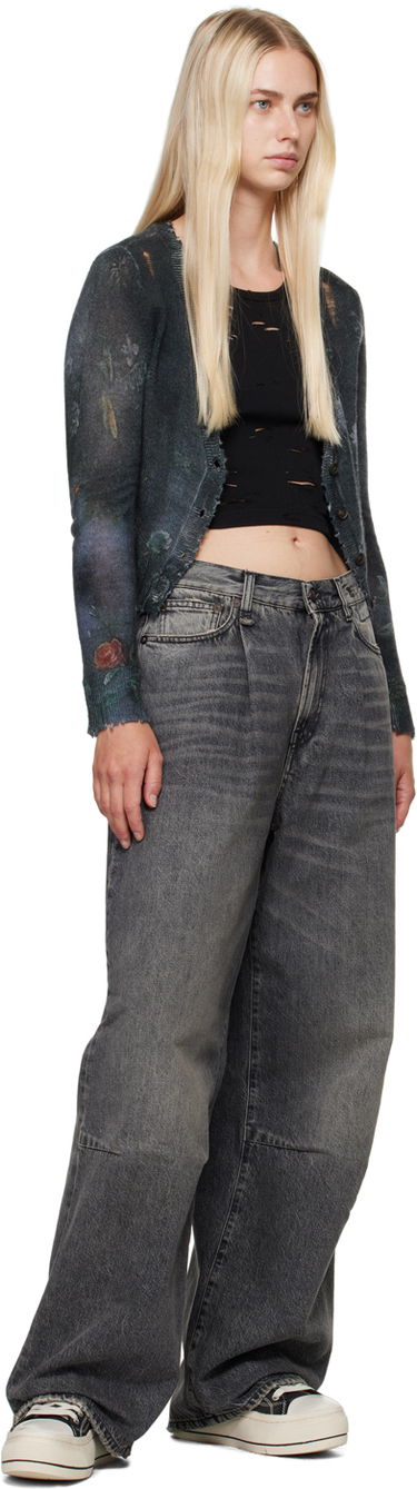 Sveter R13 R13 Cropped Distressed Cardigan Šedá | R13WY041-Y157A, 3