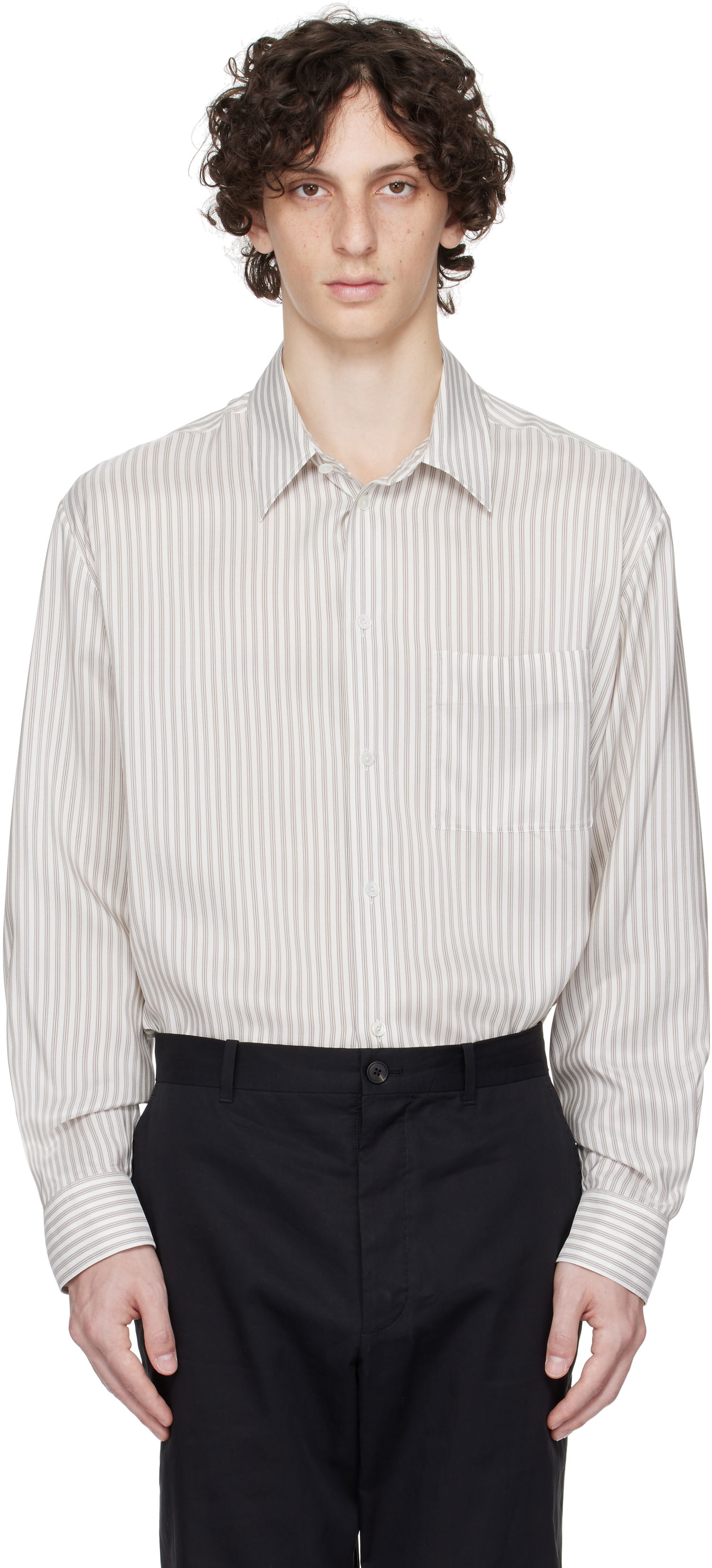 Košeľa The Row The Row Striped Shirt Biela | 944-W3844, 0