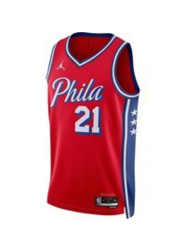 Dres Jordan Dri-FIT NBA Philadelphia 76ers Statement Edition Swingman Jersey Červená | DO9539-658