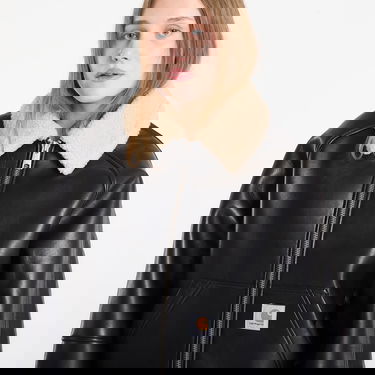 Bomber bunda Carhartt WIP Shepton Faux Leather Sherpa Collar Jacket Čierna | I035974.1LMXX, 1