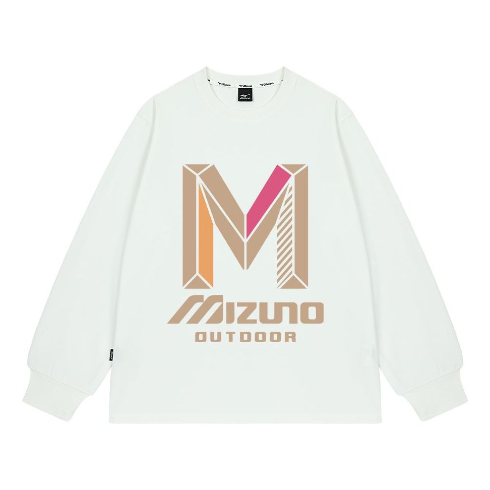 Mikina Mizuno Graphic Print Casual Long Sleeve T-shirt Biela | A2CA2A80, 0