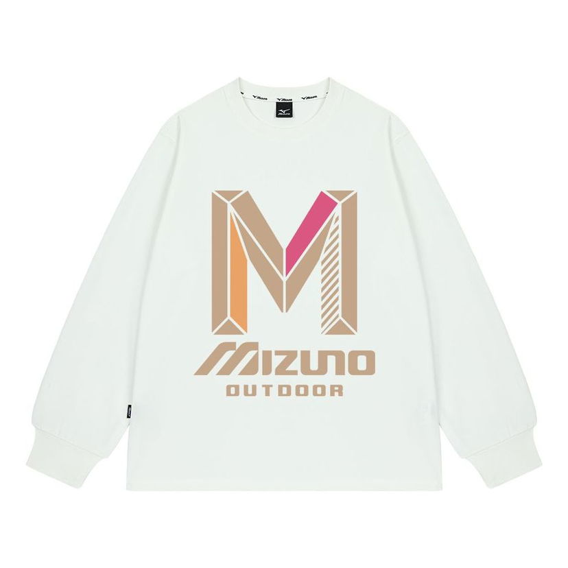 Mikina Mizuno Graphic Print Casual Long Sleeve T-shirt Biela | A2CA2A80