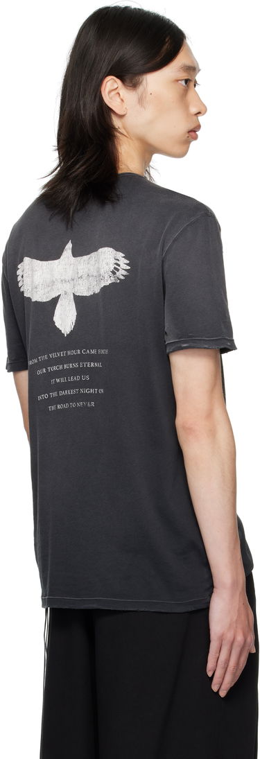 Tričko Ann Demeulemeester Ann Demeulemeester Eternal Eagle Baptist Distressed T-Shirt Čierna | B0013414-FA638-098, 2