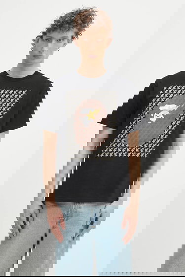 Tričko BAPE A Bathing Ape STA Houndstooth APE Head Graphic T-Shirt Čierna | 1K80110035, 0