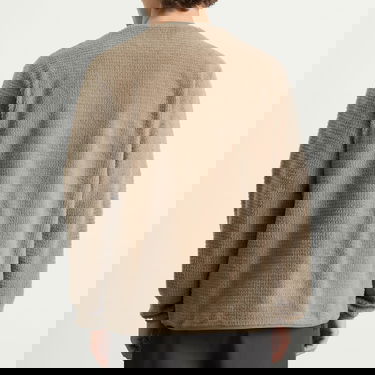 Mikina Snow Peak Textured Thermo Control Crew Neck Pullover with Zippered Pockets and Thumbholes Béžová | SW-25AU0050-GRY, 3