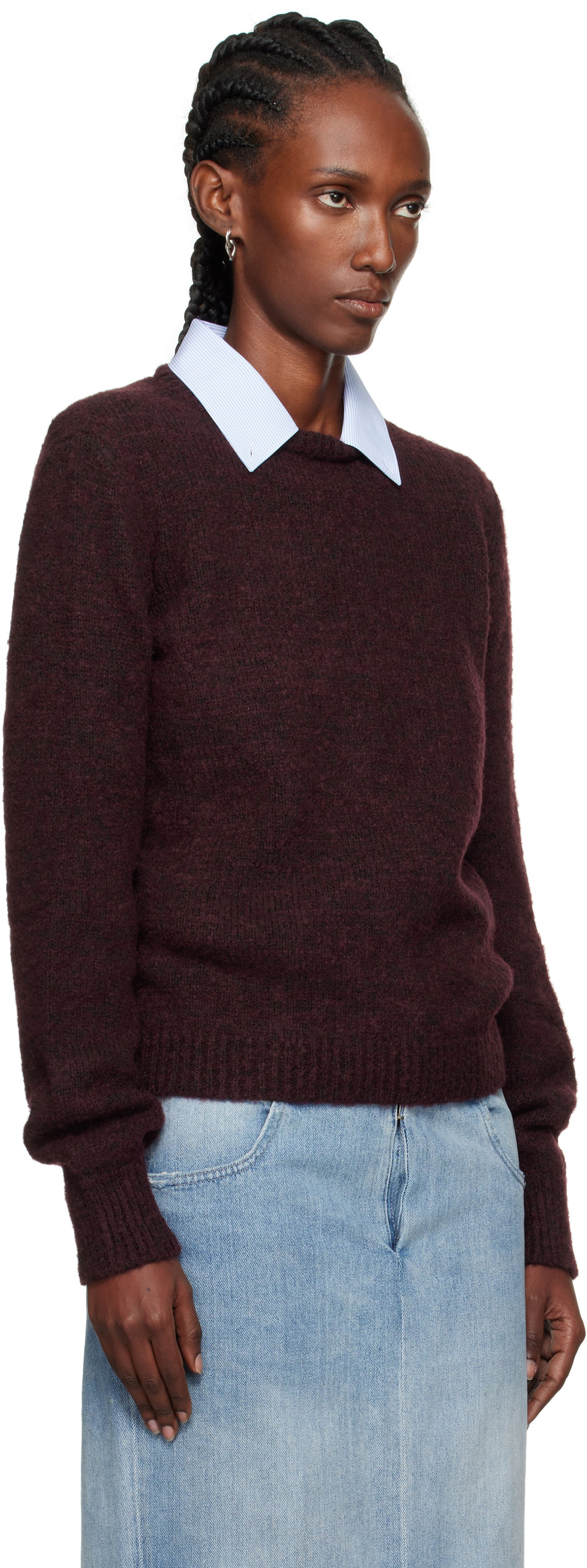 Sveter Maison Margiela Maison Margiela Crewneck Sweater Vínová | S51HL0026 M13154, 1