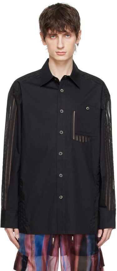Košeľa Feng Chen Wang Feng Chen Wang Paneled Shirt Čierna | FMS17SR02, 0