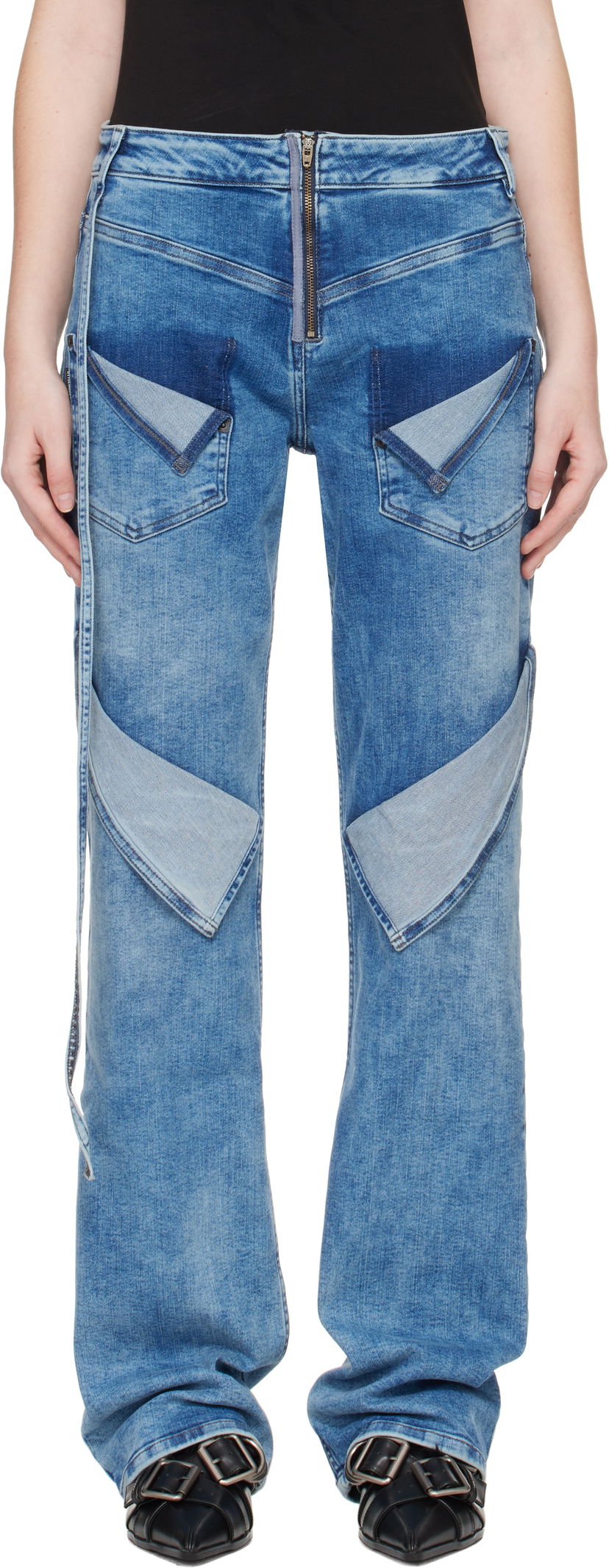 Džínsy Ottolinger Ottolinger Loose Fit Jeans Modrá | 117-202817-02