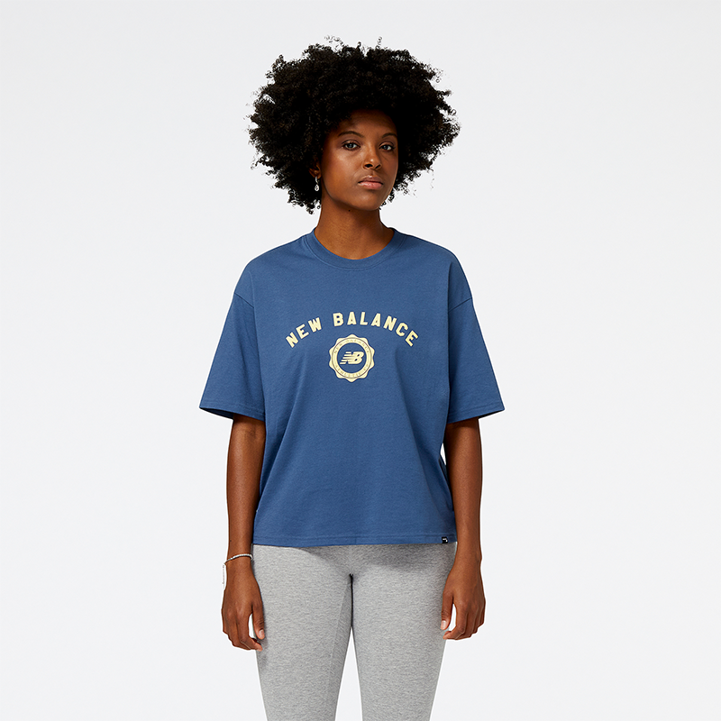 Tričko New Balance T-shirt Modrá | WT31800VTI, 0