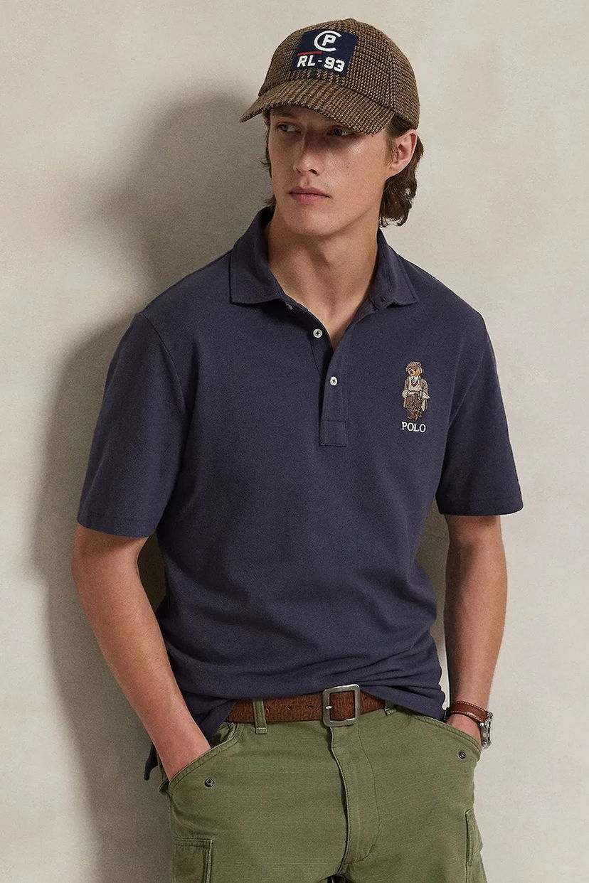 Polo tričko Polo by Ralph Lauren Polo Ralph Lauren Polo Shirt with Appliqué Navy | 710P00083