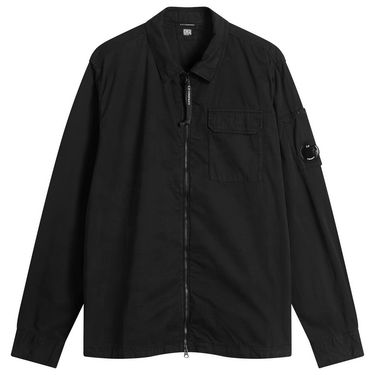 Košeľa C.P. Company Organic Gabardine Zip Overshirt Čierna | RCCMOS705A-110143G-999, 0