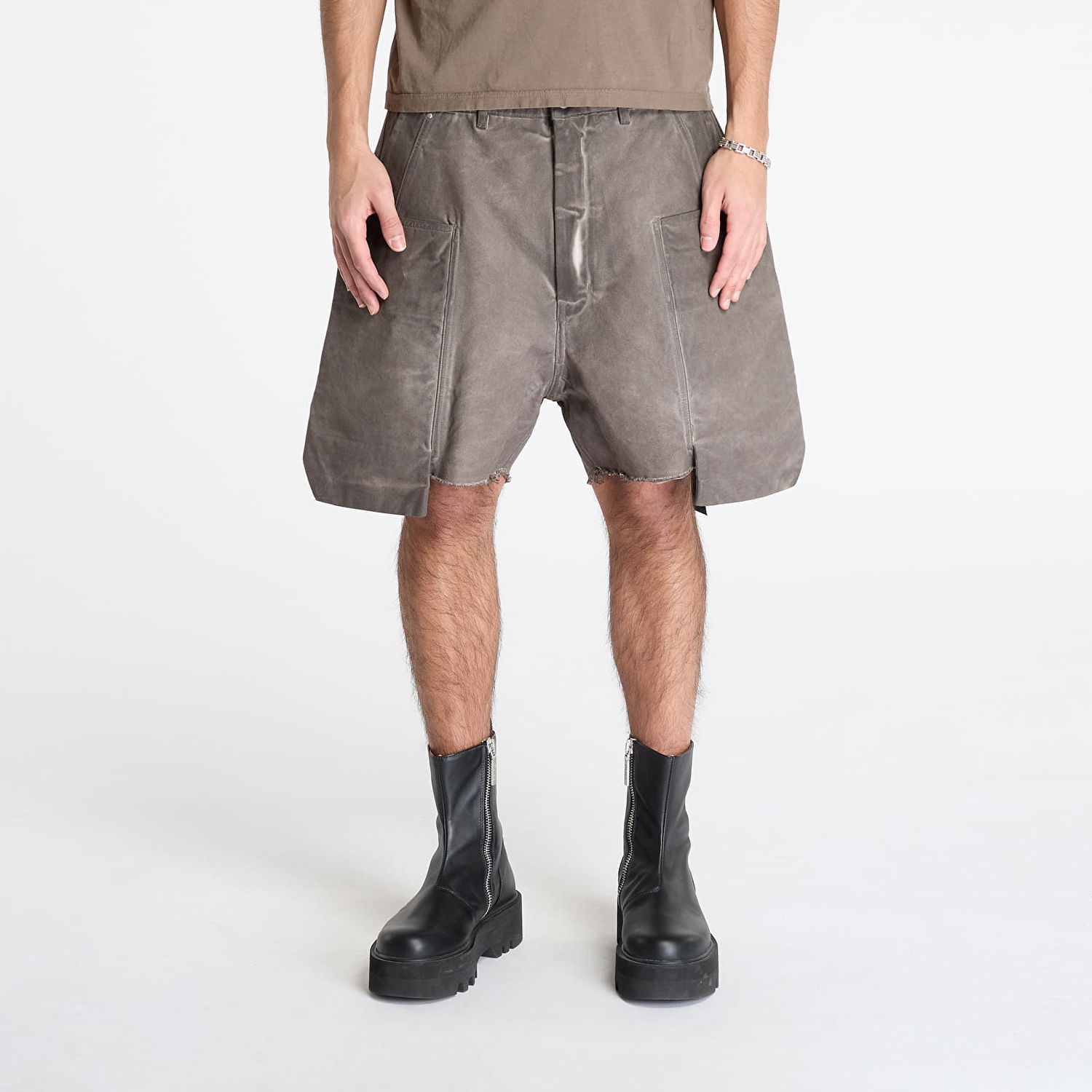 Šortky Rick Owens Rick Owens DRKSHDW Stefan Cargo Shorts Šedá | DU01E3358 CVS 34, 0