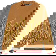 Flames Intarsia Crew Knit