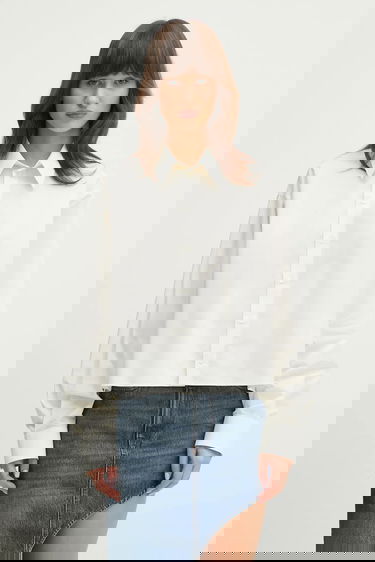 Košeľa Maison Margiela Cotton Relaxed Cropped Classic Collar Shirt Biela | S52DT0042, 0