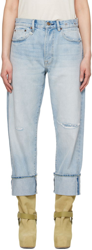 Džínsy R13 R13 Cuffed X-Boyfriend Jeans Modrá | R13WD111-D295C, 0